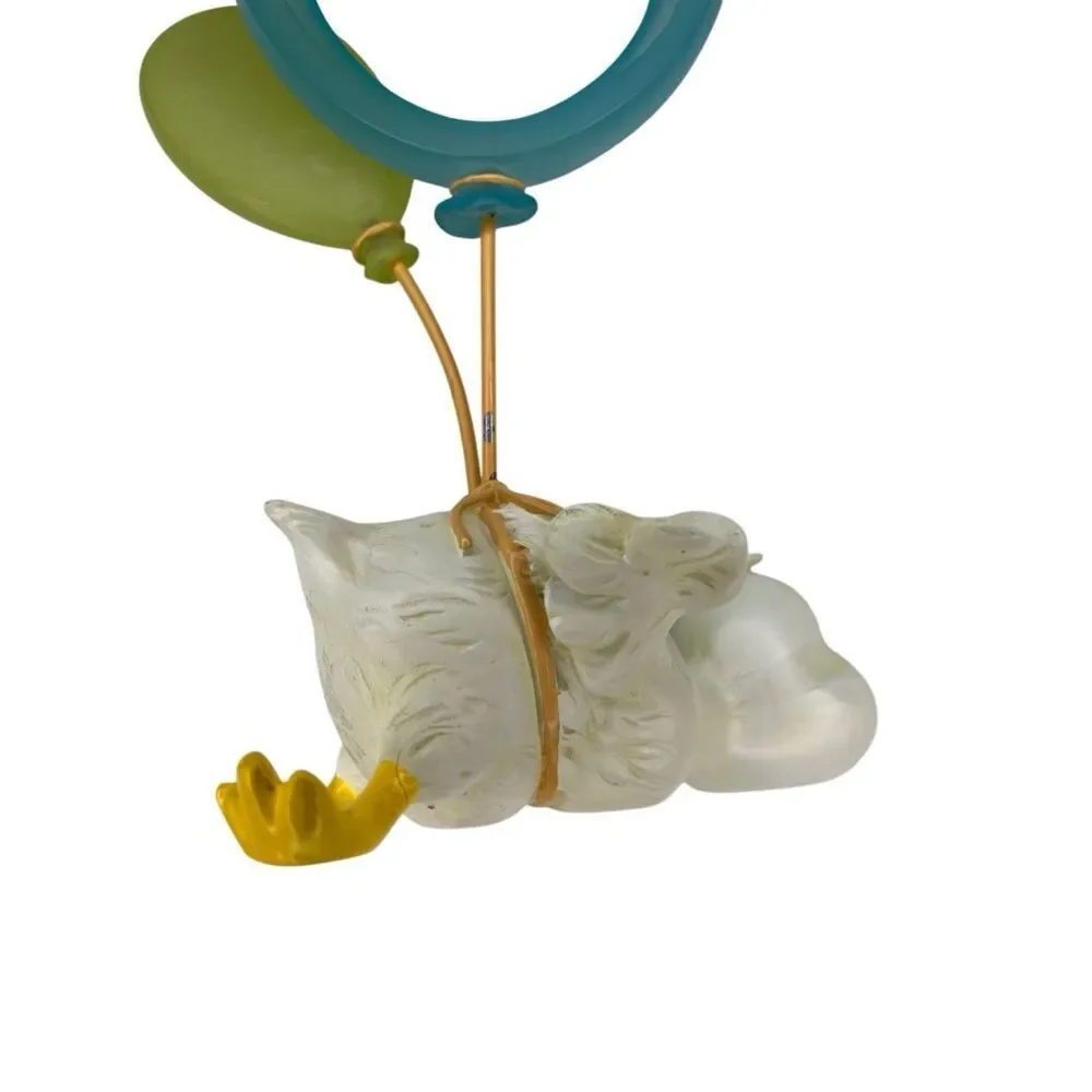 Burnes 5x9 in Duck Figurine Picture Frame Balloons Baby Kids